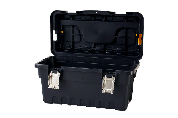 Plastic toolbox strongo eco metal with ergonomic handle 233x458x247mm - Image 3