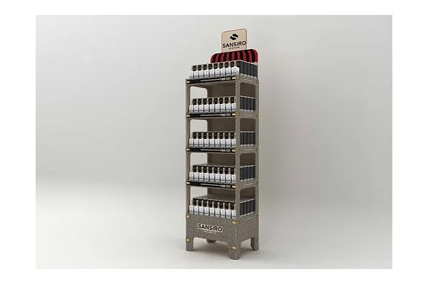 Συναρμολογούμενο ξύλινο stand προβολής με 5 ράφια - Εικόνα 4