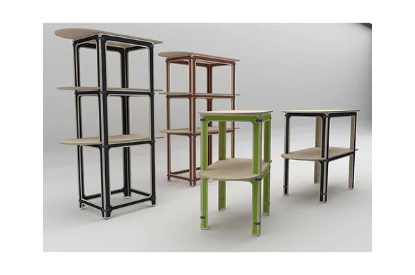 Modular Wooden Plank Display Stand - Image 2