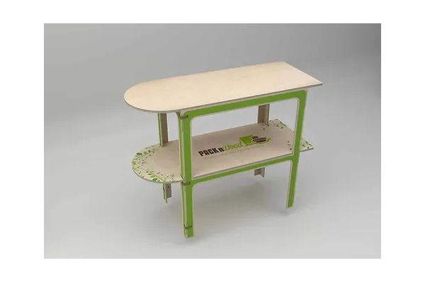 Modular Wooden Plank Display Stand - Image 3
