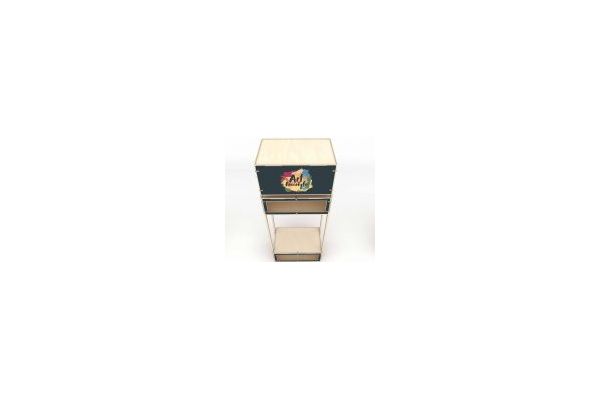Modular Wooden Textile Display Stand - Image 2