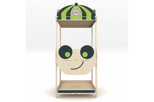Modular Wooden Display Stand for Carpet Rolls - Image 2