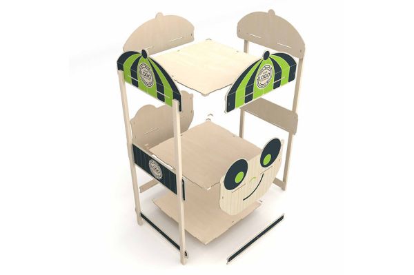 Modular Wooden Display Stand for Carpet Rolls - Image 4