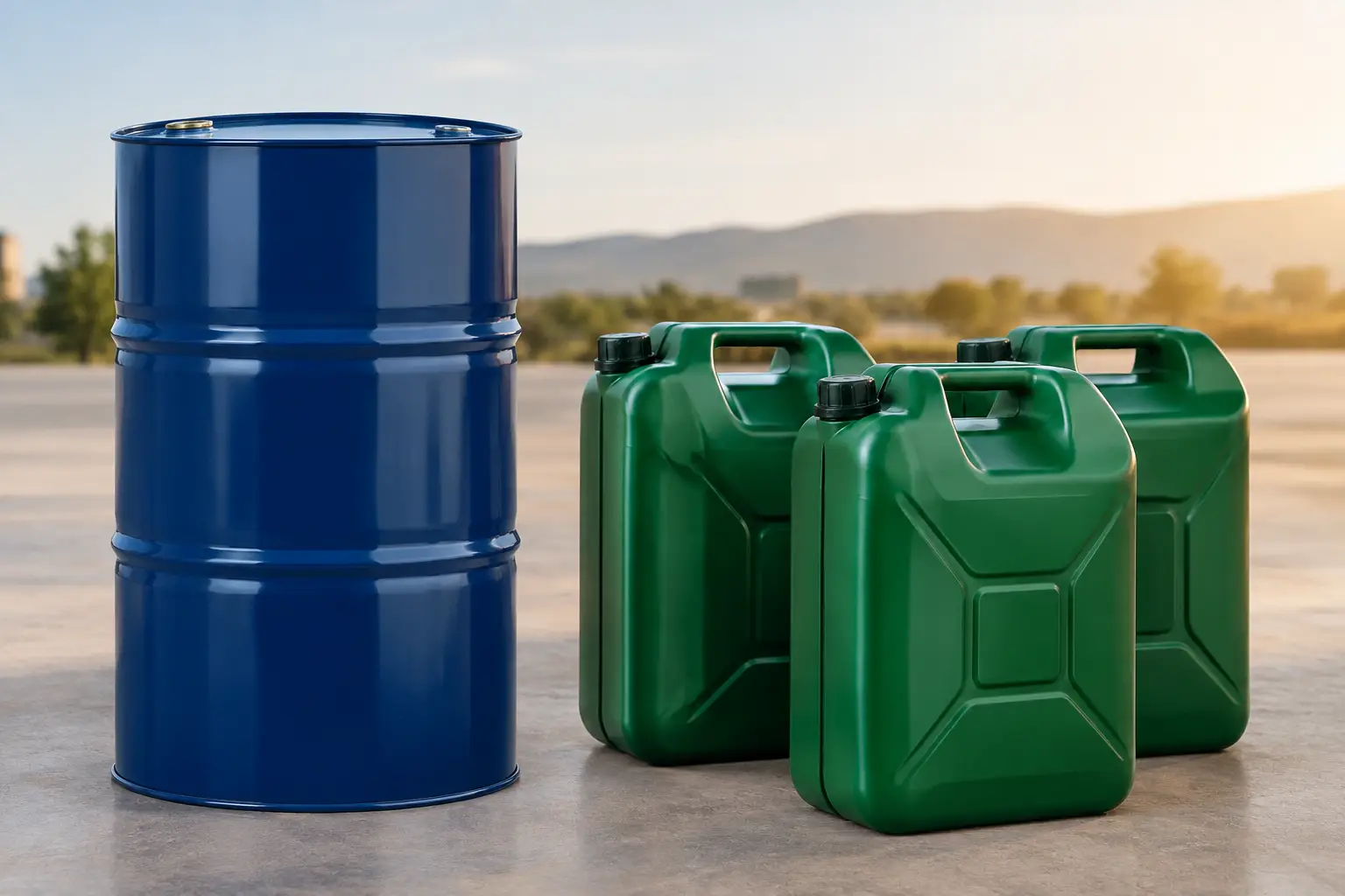 Βαρέλια ή μπιτόνια για έλαια στην πράξη